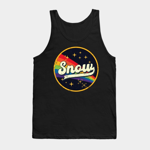 Snow // Rainbow In Space Vintage Grunge-Style Tank Top by LMW Art